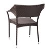 Flash Furniture Espresso PE Rattan Wicker Patio Dining Chair, 4PK 4-TT-TT002-ESP-GG